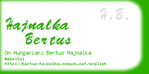 hajnalka bertus business card